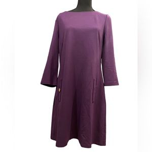 Elijah J purple long sleeve dress